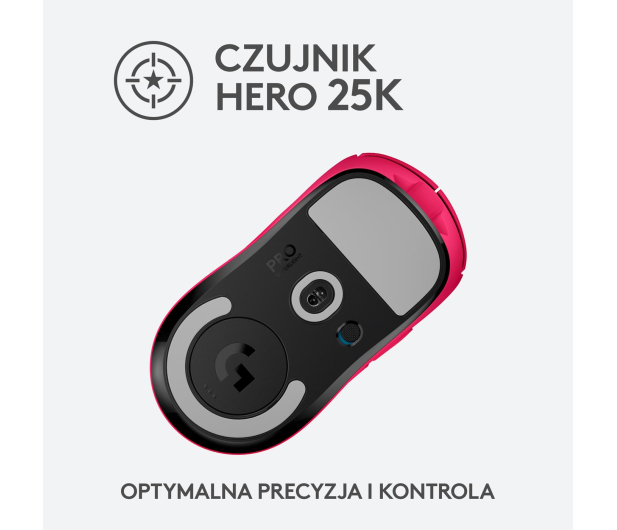 LOGITECH Mysz bezprzewodowa G Pro X Superlight Magenta 910-005956 - 719874 - zdjęcie 7
